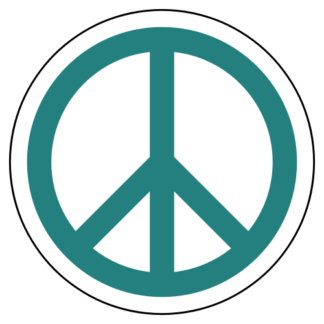 Peace Sign Sticker (Turquoise)
